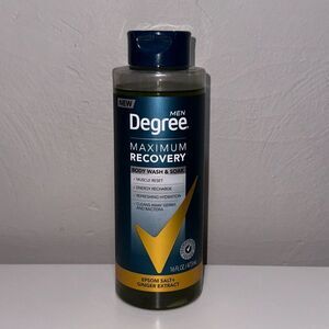 Degree Men maximum Recovery Body Wash & Soak Epsom Salt + Ginger Extract 16 oz